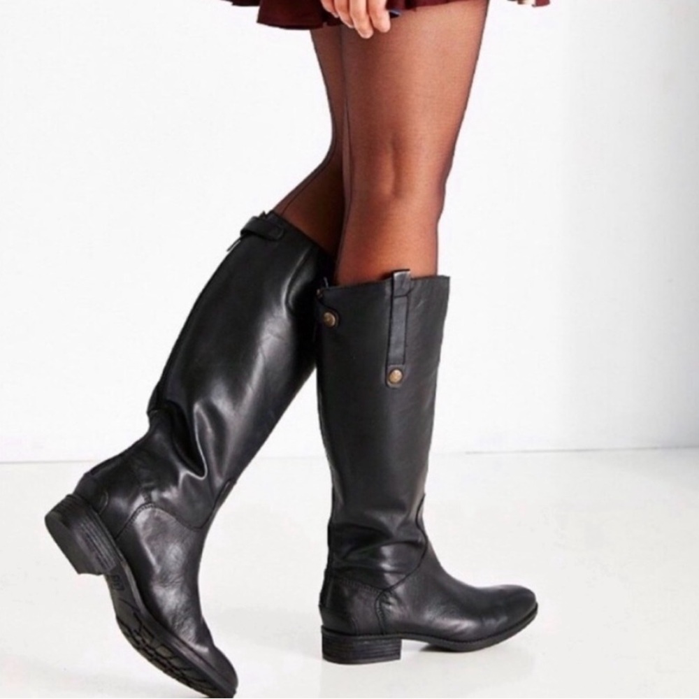 Sam Edelman Penny riding boots size 7 NWT black leather
